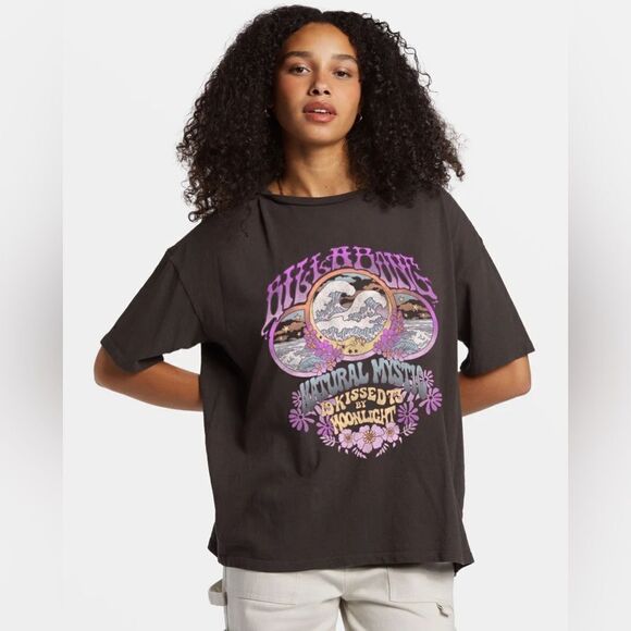 Billabong Natural Mystic Oversized Graphic Tee - Picture 5 of 6